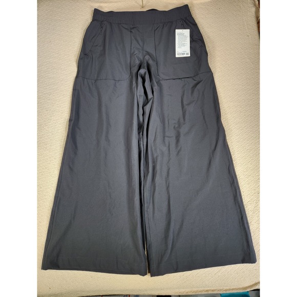 Lululemon Swift Wide-leg Mid-rise Pant Women's Size 14 Black Lightweight Bottoms - Picture 1 of 7
